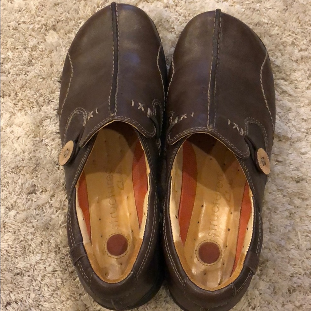 Clarks Unstructured Un.Loop Brown Leather Shoe - image 5